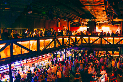 Photo of crowds at HERE London taken from the mezzanine