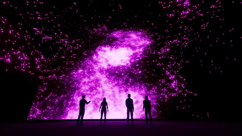 People stargazing