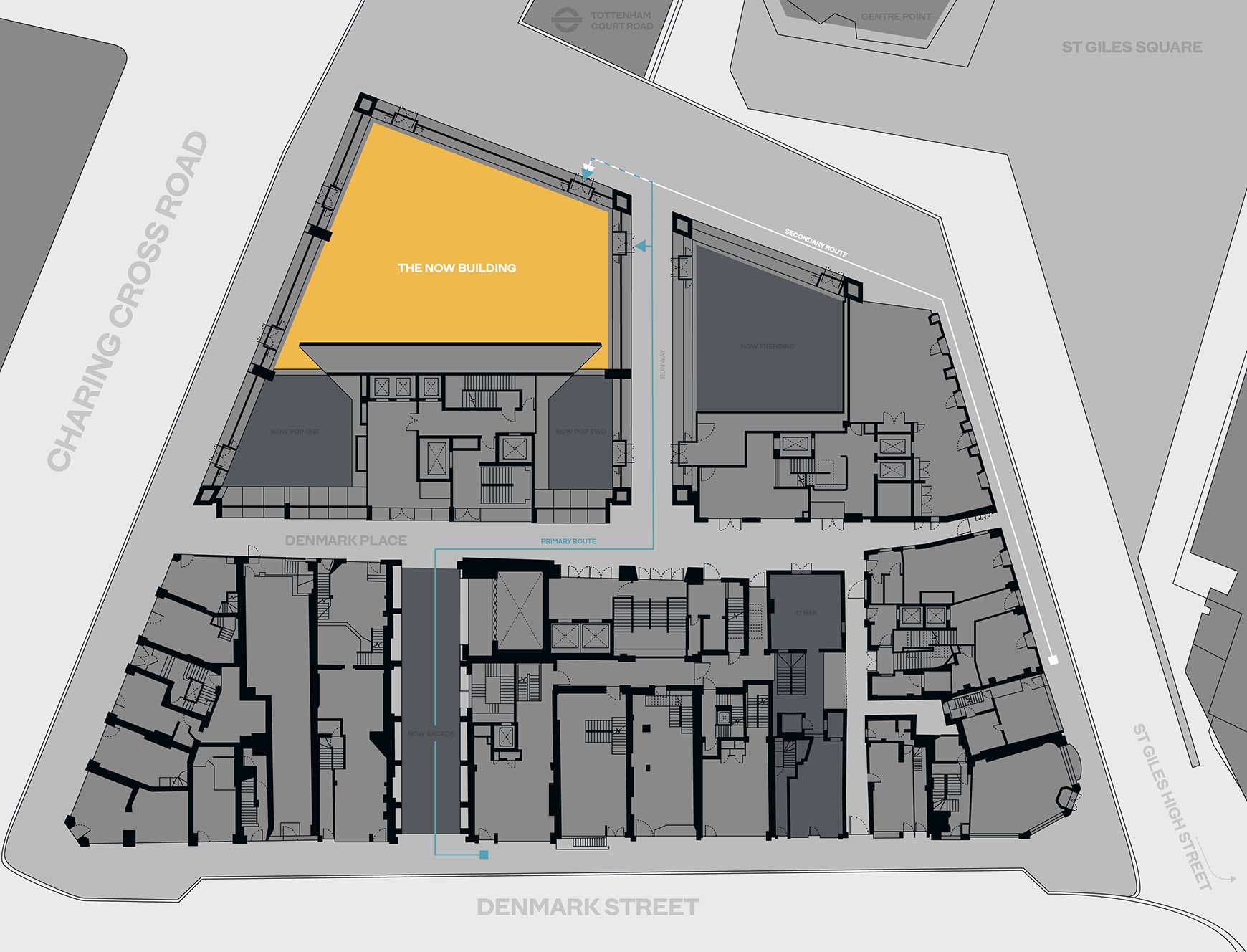 The Now Building access route drawing