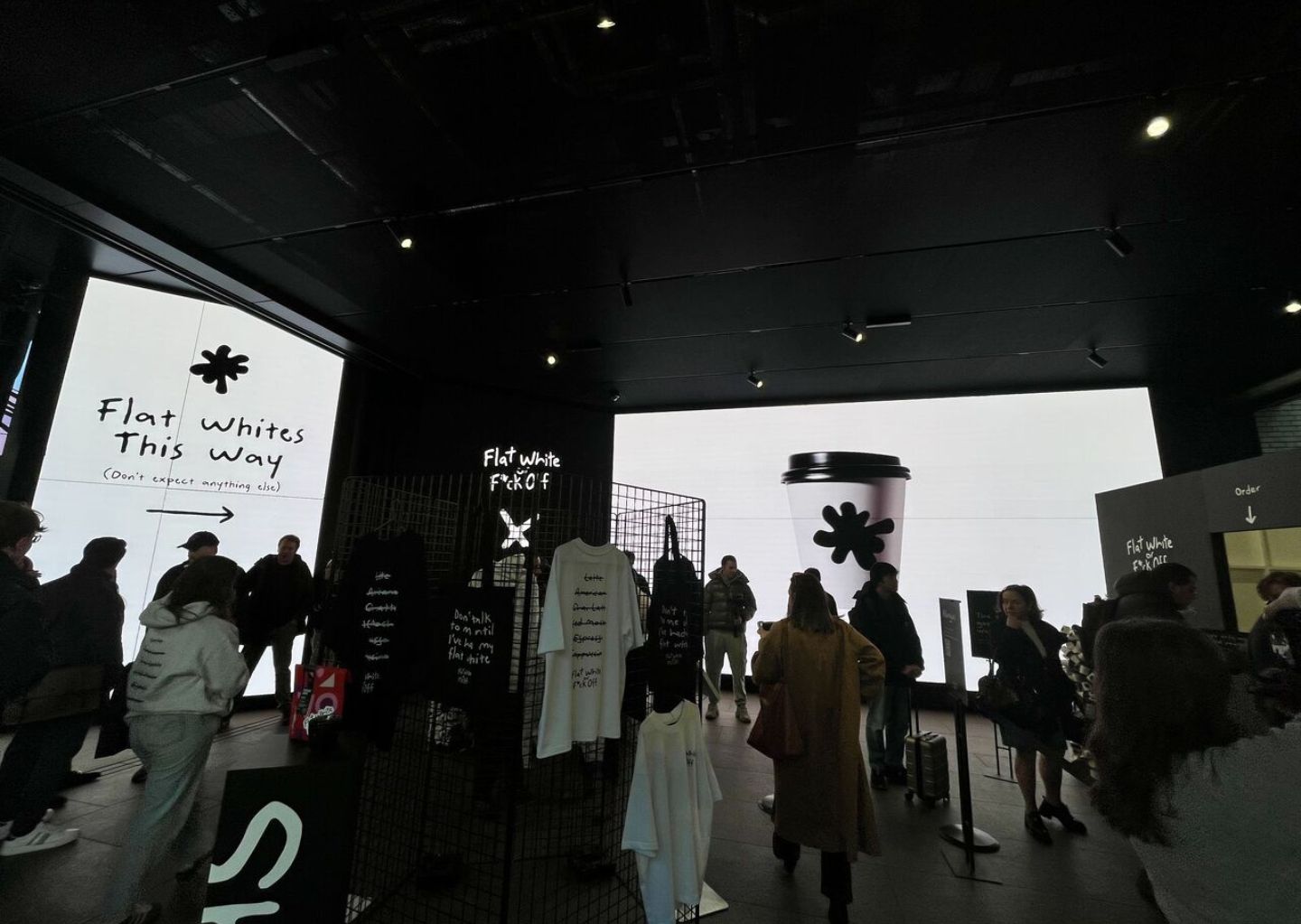 Flat White or F*ck Off Pop-up at Outernet