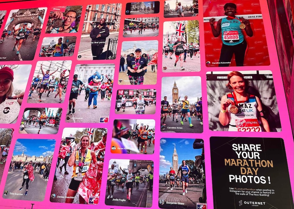 London Marathon Social Wall