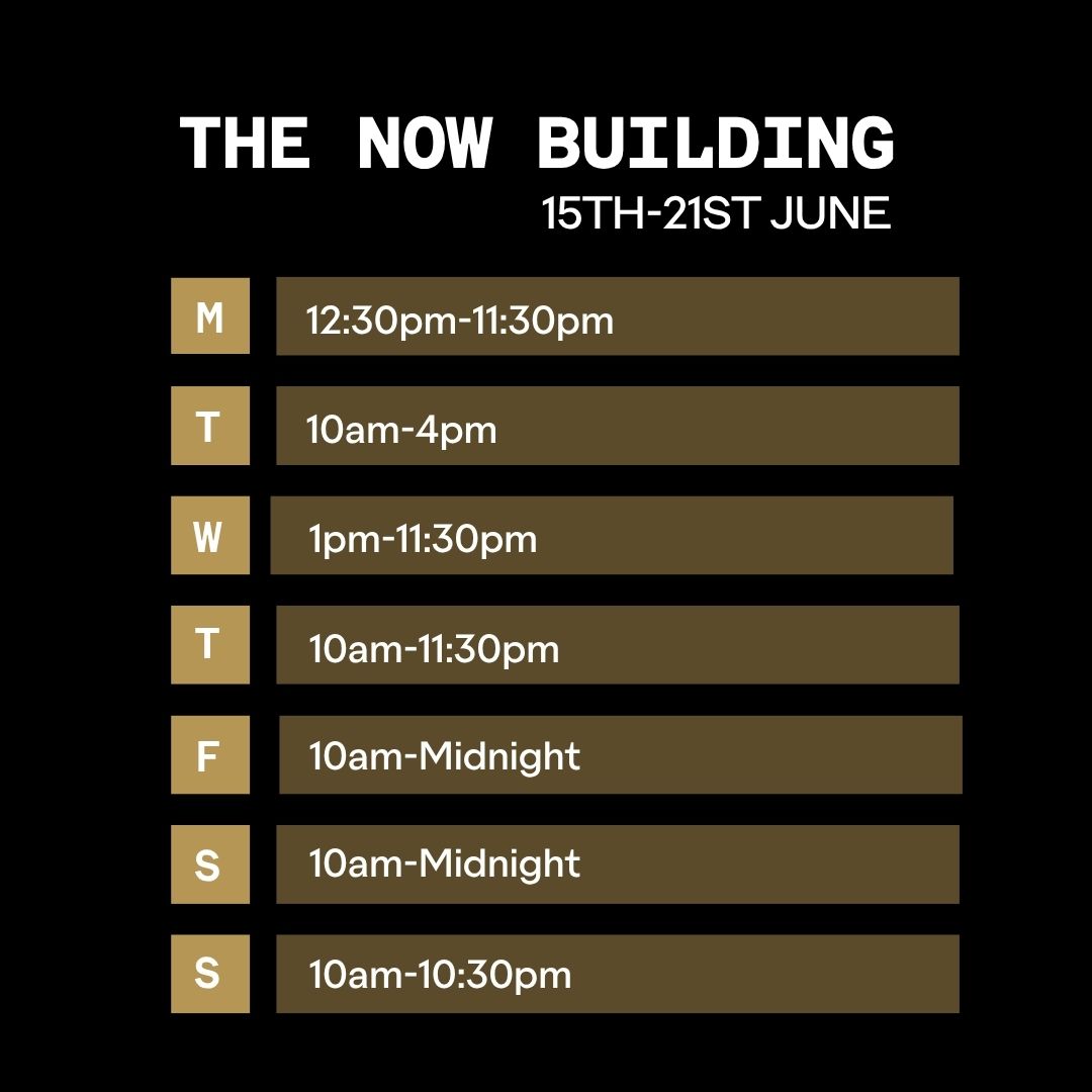 Opening Times for Outernet 15th June 2026