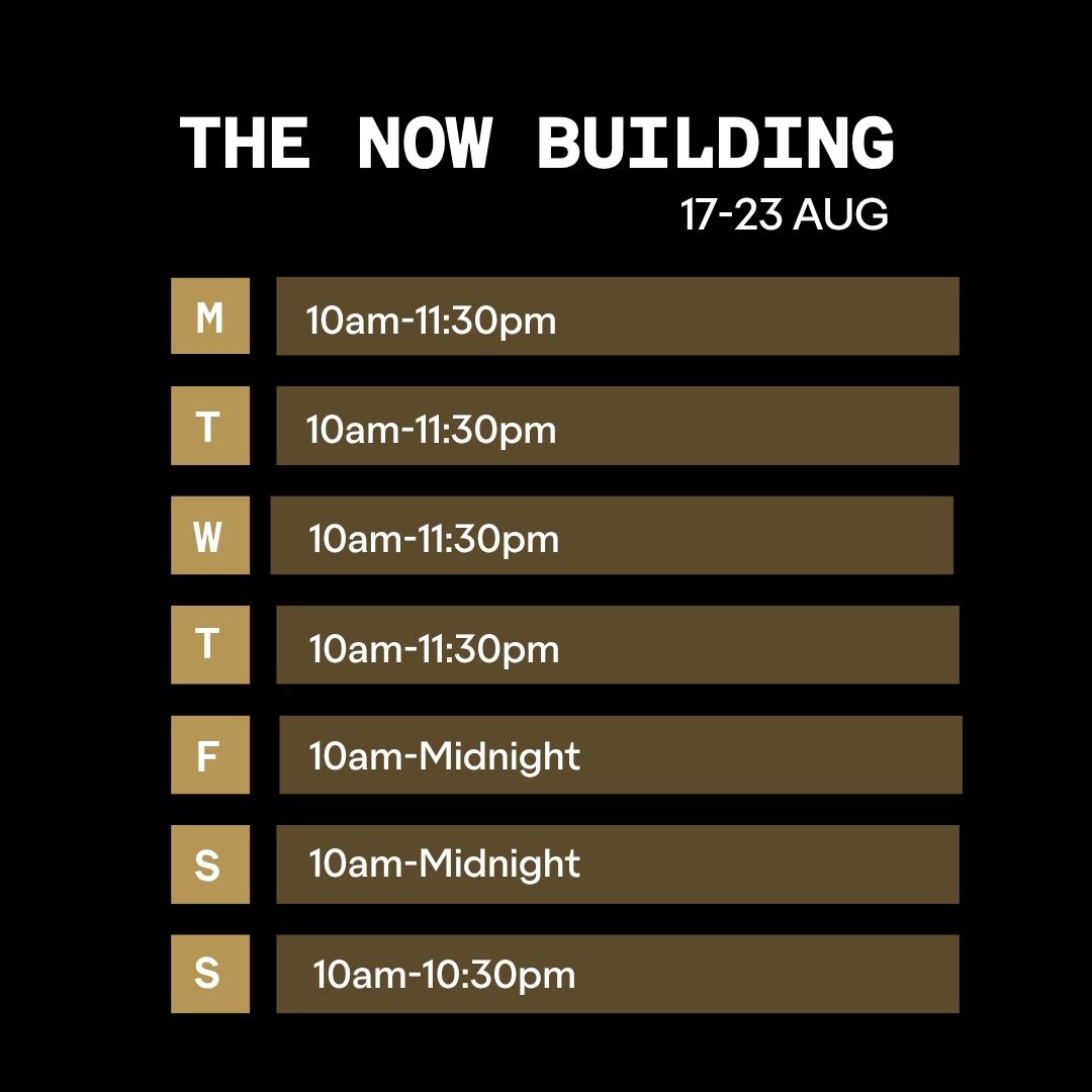 Opening Times for Outernet Week 17 August 2026