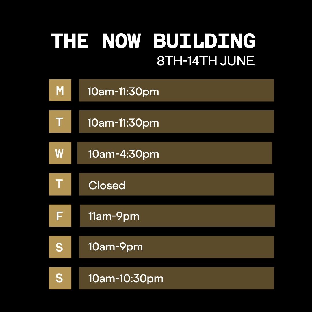 Opening Times for Outernet 8th June 2026