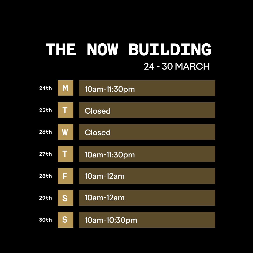 Outernet Weekly Opening Times March 2025