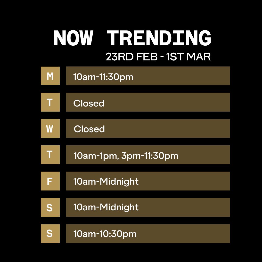 Outernet Now Trending Opening Times 23 Feb 2026