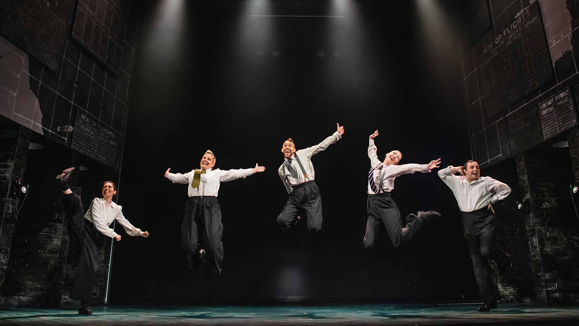 The cast of Operation Mincemeat at London's Fortune Theatre