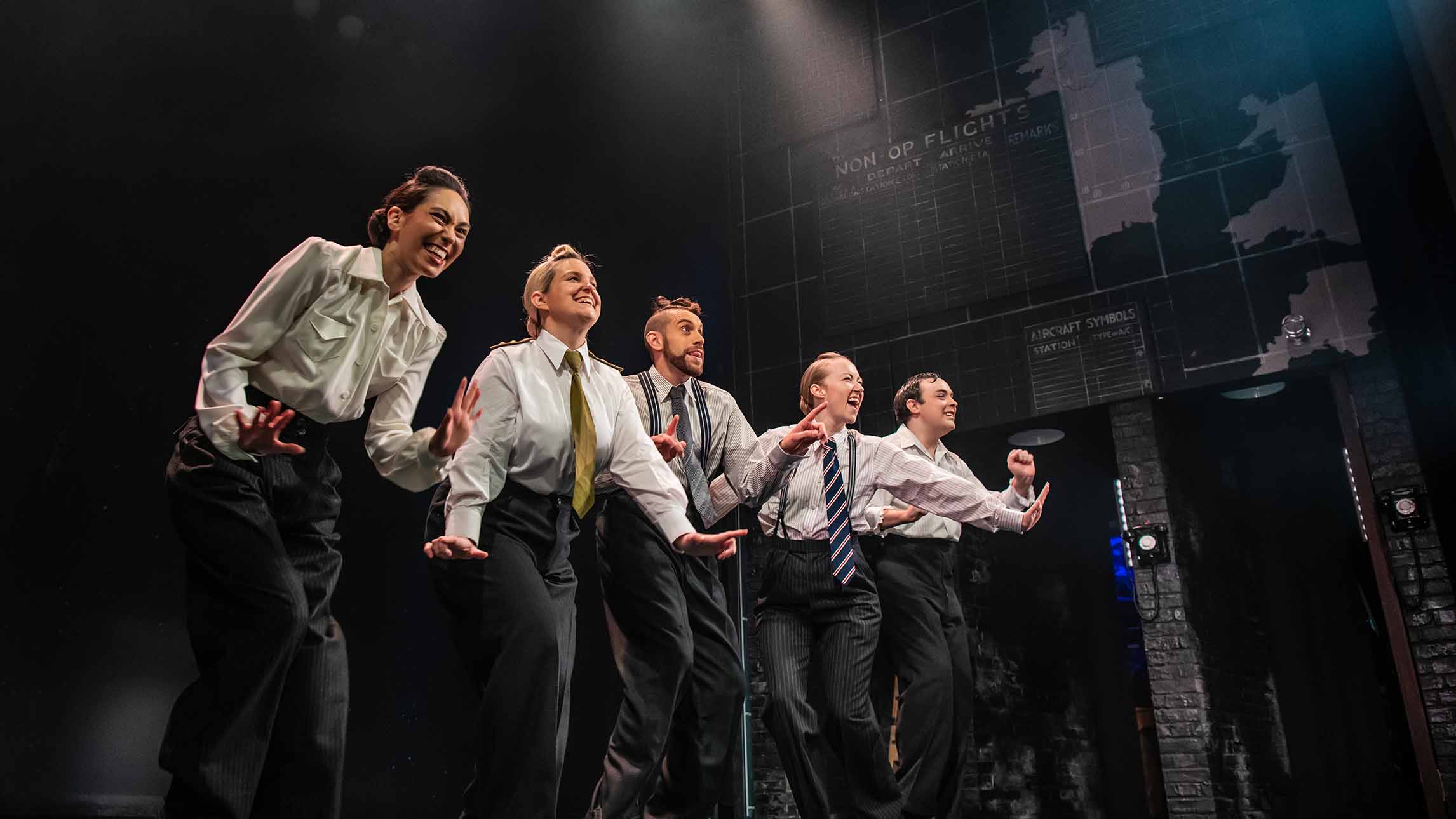 The cast of Operation Mincemeat at London's Fortune Theatre