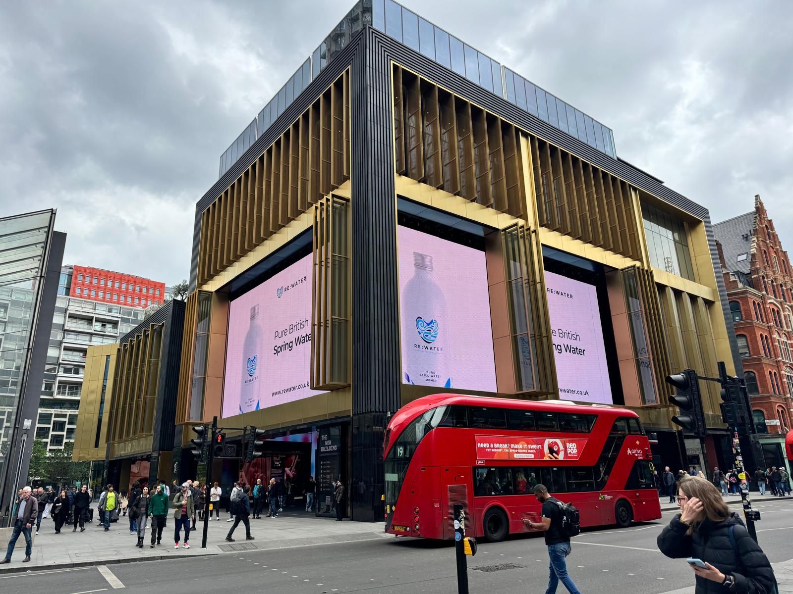 Re:Water advertising on The Now Building