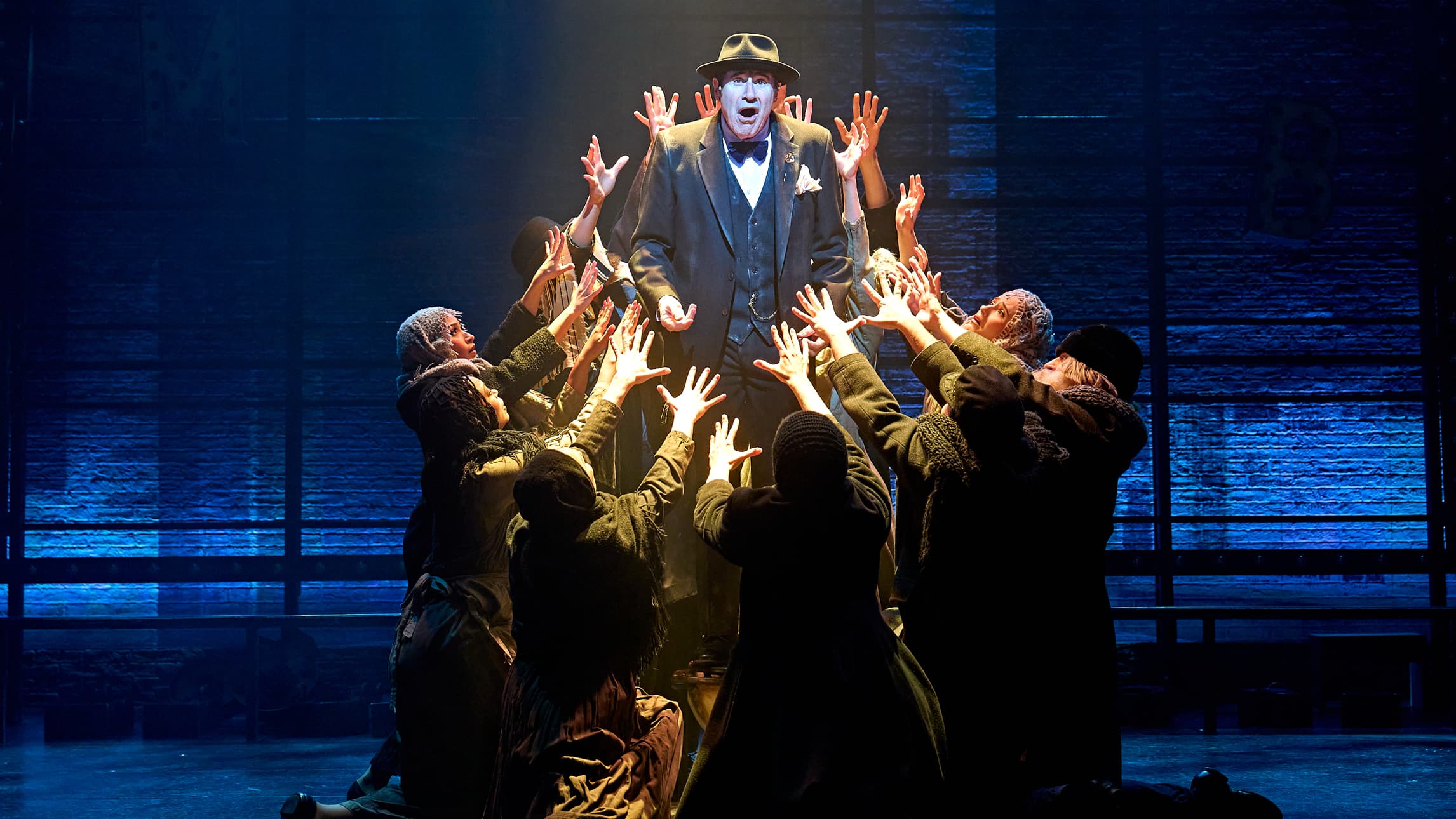 Richard Kind (Max Bialystock) and the company of The Producers