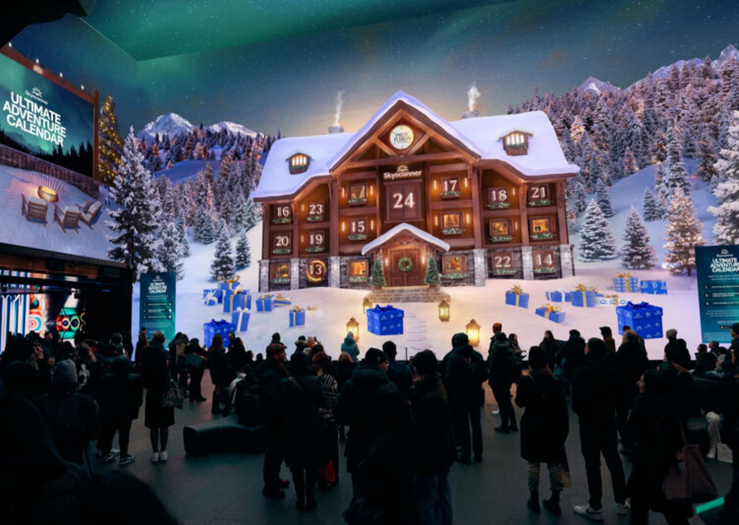 Skyscanner giant advent calendar at Outernet