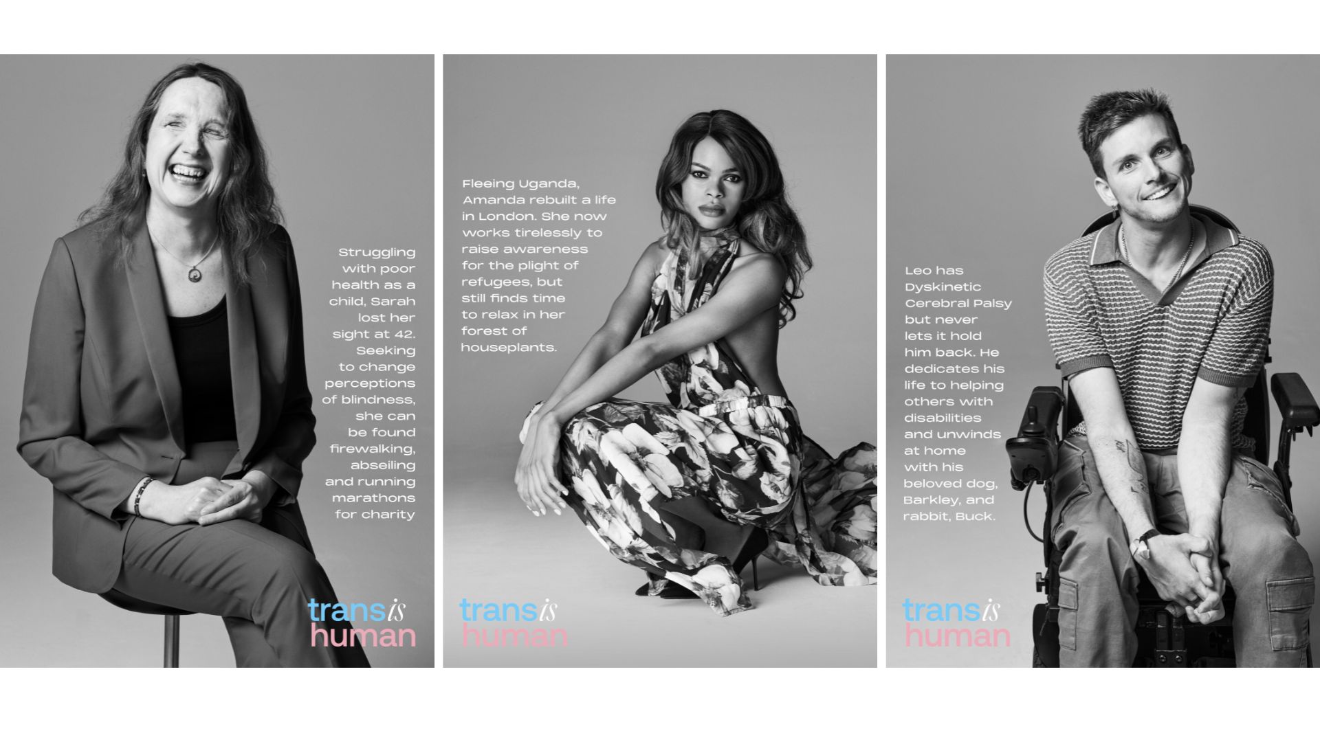 Sarah, Amanda and Leo part of Trans Is Human